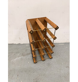 Vintage Style Mid-Century Modern 12-Bottle Wine Rack