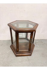 Vintage Style Hexagonal Side Table with Storage