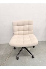 Modern Armless Padded Swivel Desk Chair