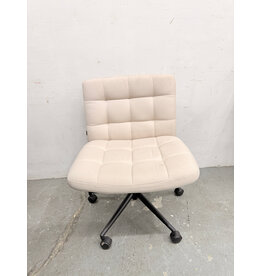 Modern Armless Padded Swivel Desk Chair