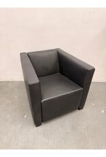 Desiree Leather Cube Lounge Armchair