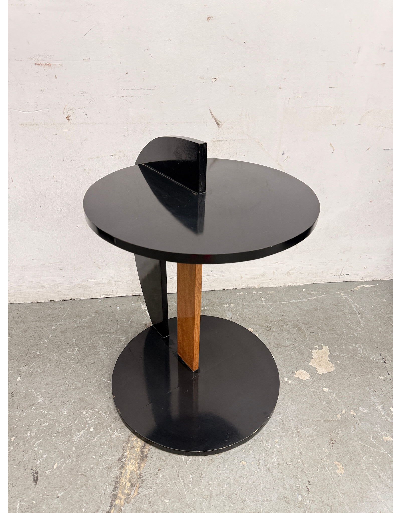 Noir Reed Style Wood Side Table