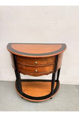 Neoclassical Style Half Moon Console Table