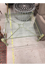 Giacometti Style Iron & Glass Coffee Table
