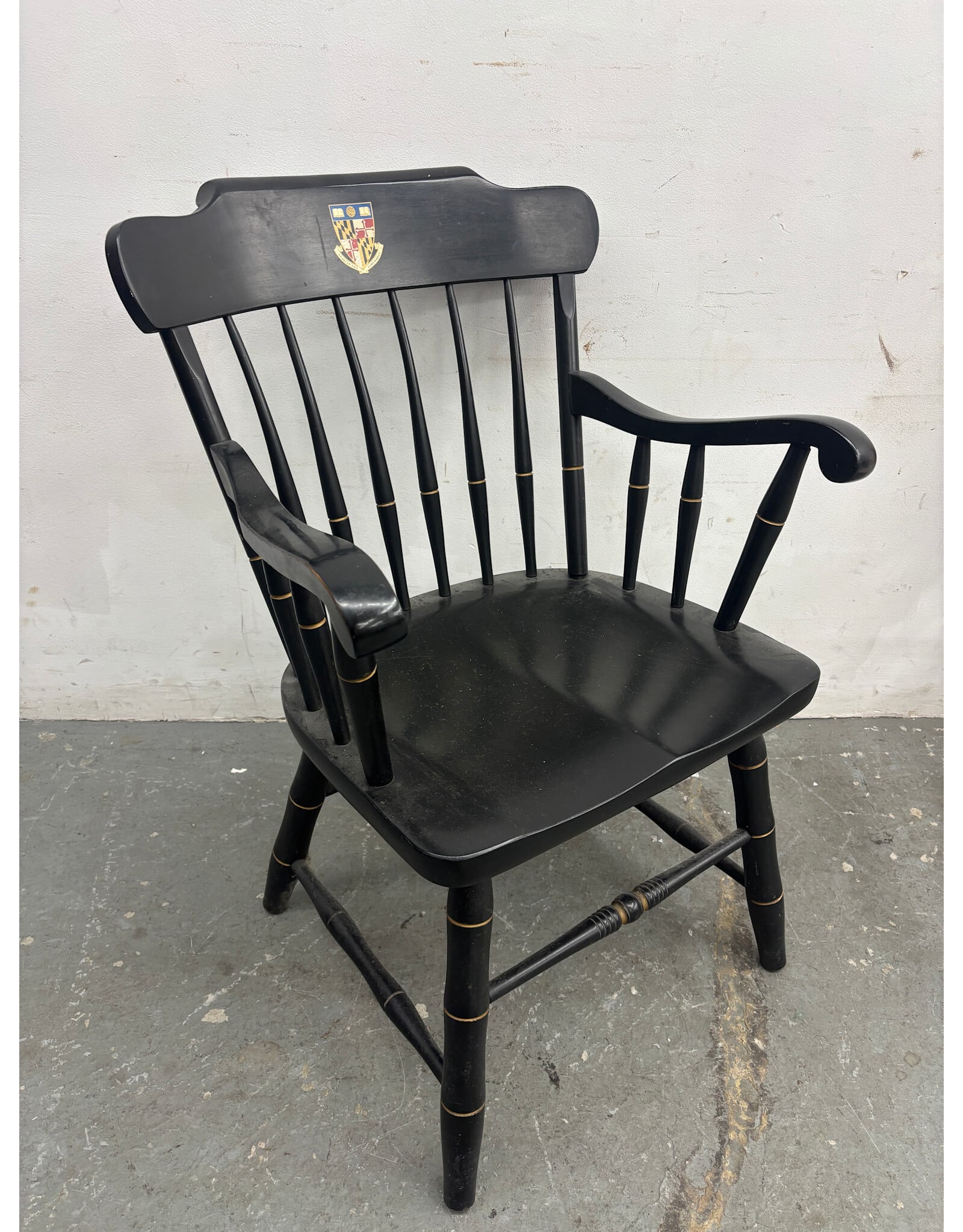 Windsor Style Captains Chair with Johns Hopkins Seal