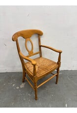 Pottery Barn Napoleon Dining Armchair with Rush Seat