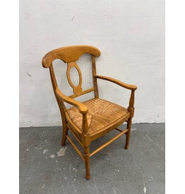 Pottery Barn Napoleon Dining Armchair with Rush Seat