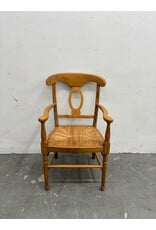 Pottery Barn Napoleon Dining Armchair with Rush Seat