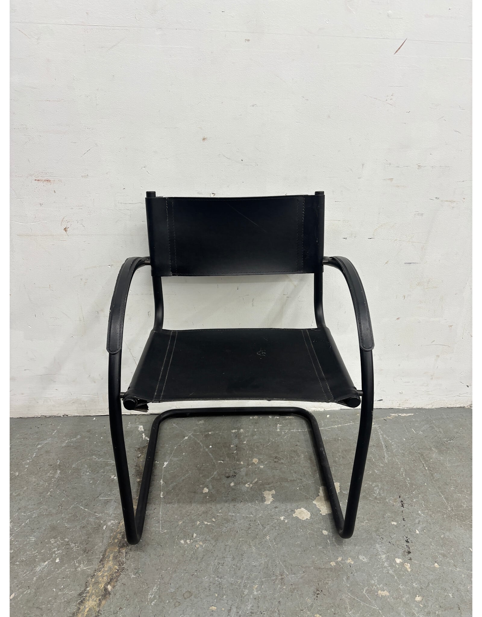 Black Cantilever Leather Chair