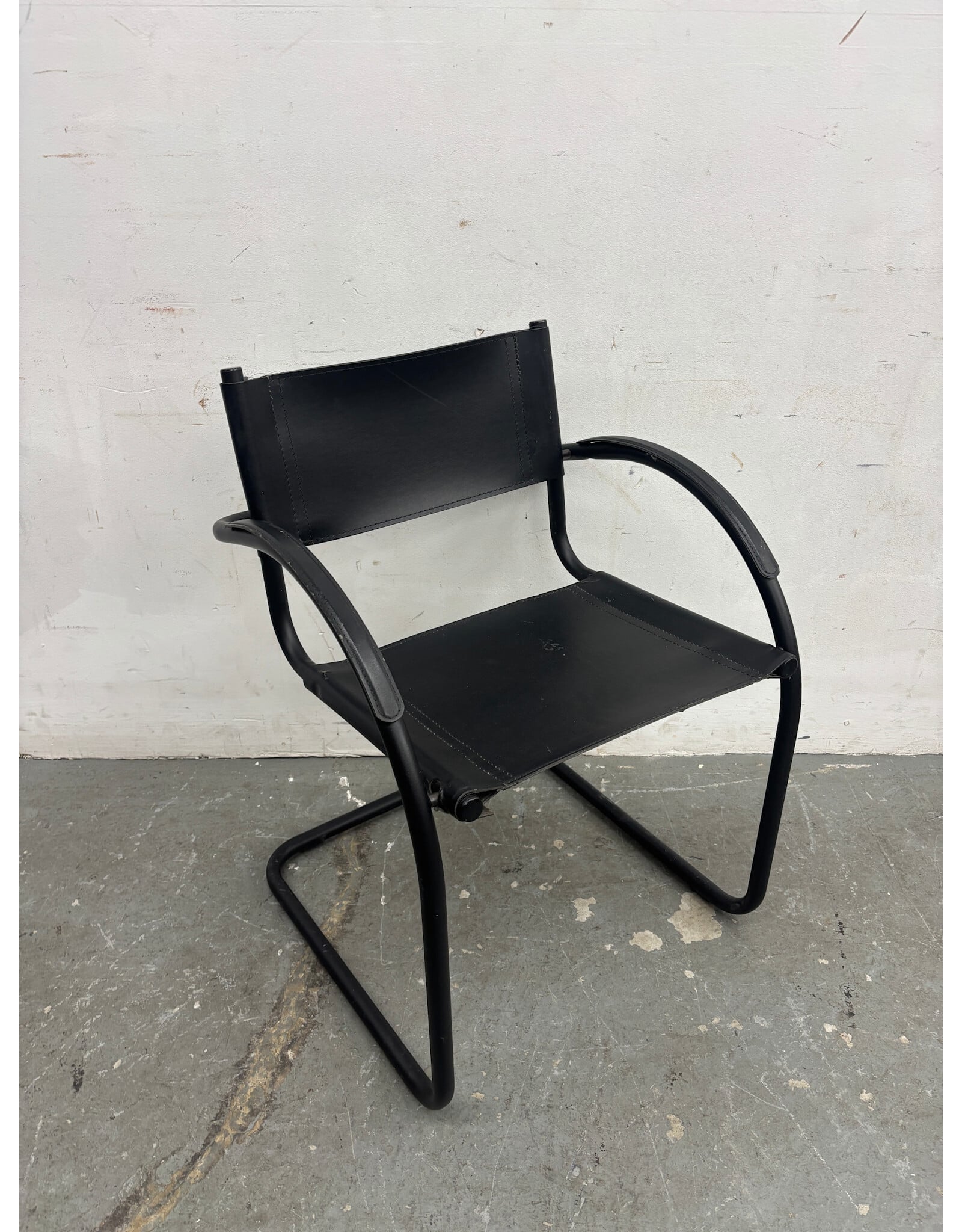Black Cantilever Leather Chair