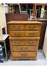 Vintage Solid Oak Chest of Drawers