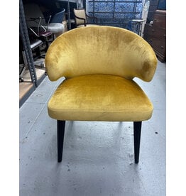 Mustard Yellow Velvet Aston Captains Chair by Rodolfo Dordoni for Minotti