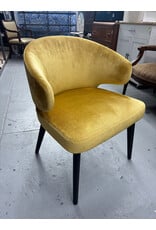 Mustard Yellow Velvet Aston Captains Chair by Rodolfo Dordoni for Minotti