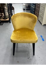 Mustard Yellow Velvet Aston Dining Chair by Rodolfo Dordoni for Minotti