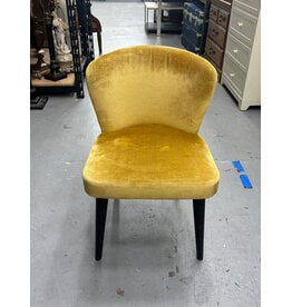 Mustard Yellow Velvet Aston Dining Chair by Rodolfo Dordoni for Minotti