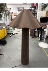Lulu and Georgia Ruffled Brown Cloth Floor Lamp