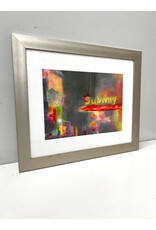 Subway 42nd Street, framed print, sgnd Beverly Brown