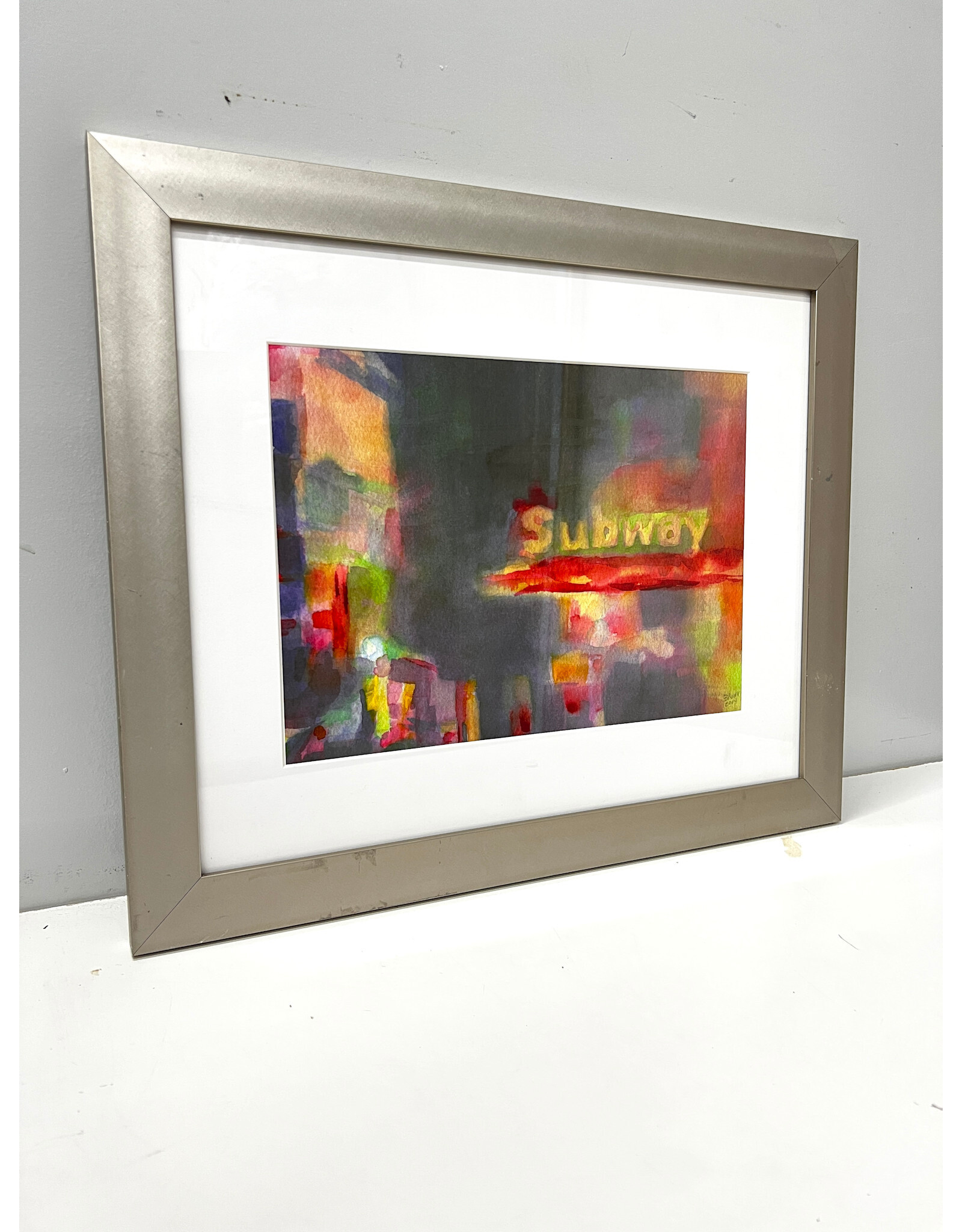 Subway 42nd Street, framed print, sgnd Beverly Brown