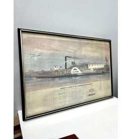 Antique Style Steamboat Print