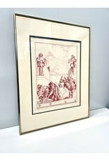 Commedia Dell'Arte XVIII-A, 124/150, framed etching sgnd Joseph A. Pecsenke