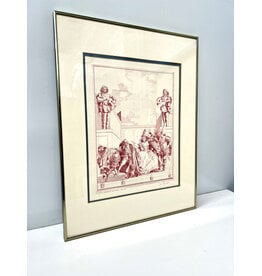 Commedia Dell'Arte XVIII-A, 124/150, framed etching sgnd Joseph A. Pecsenke