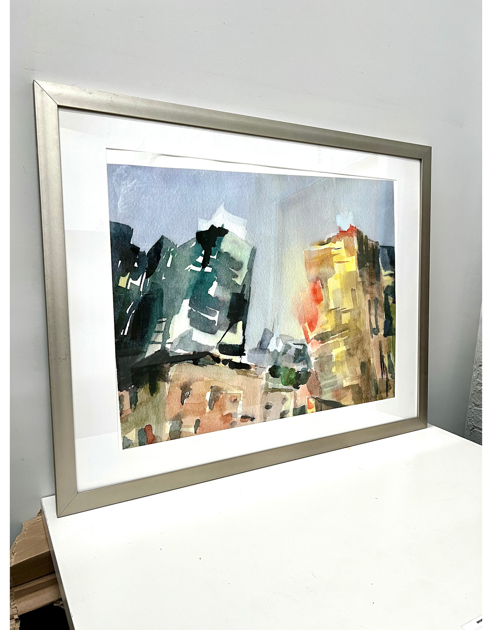 Milford Plaza-8th Avenue, framed print, sgnd Beverly Brown