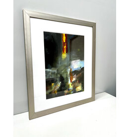City Lights, framed print, sgnd Beverly Brown