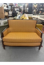 Swedish Style Settee in Upholstered Orange