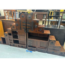 Vintage Japanese Style Step Tansu (3 pieces)
