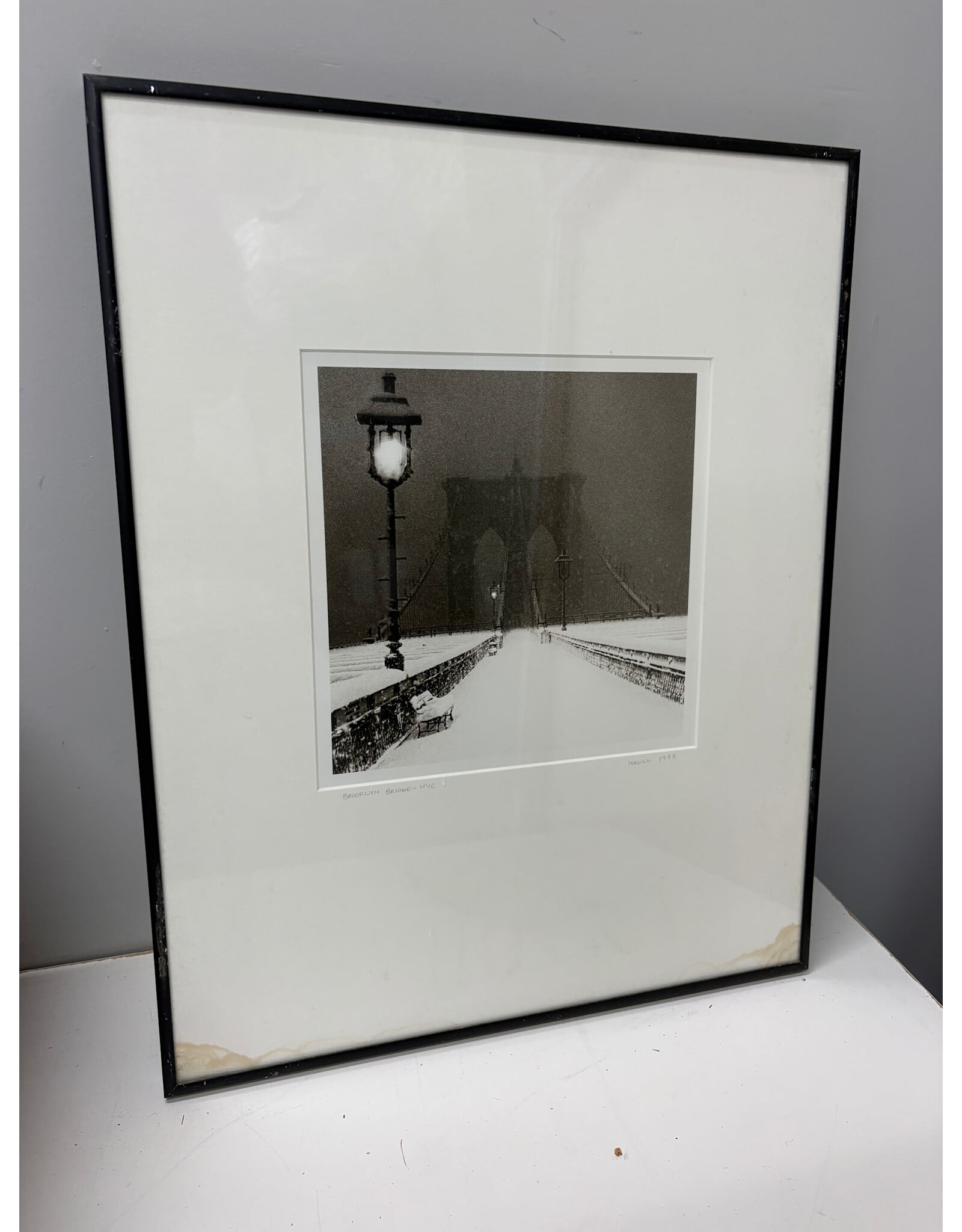 Brooklyn Bridge NYC, framed photograph, Magill 1995