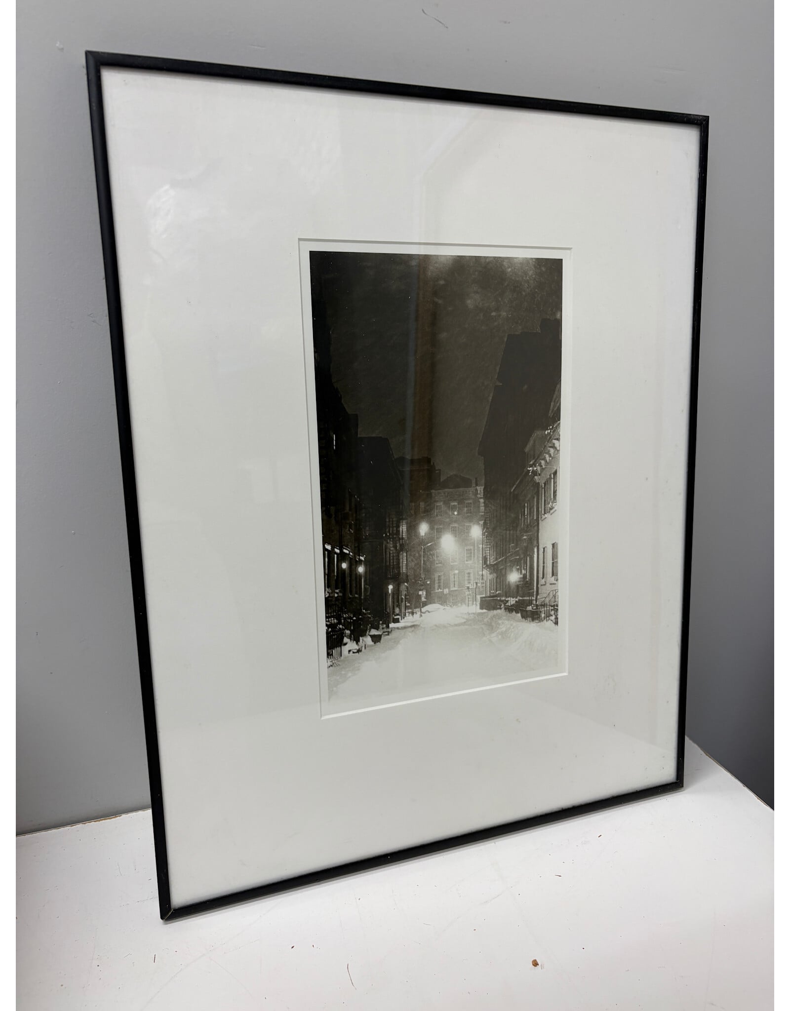 Snowy NYC Street, framed photograph, Magill