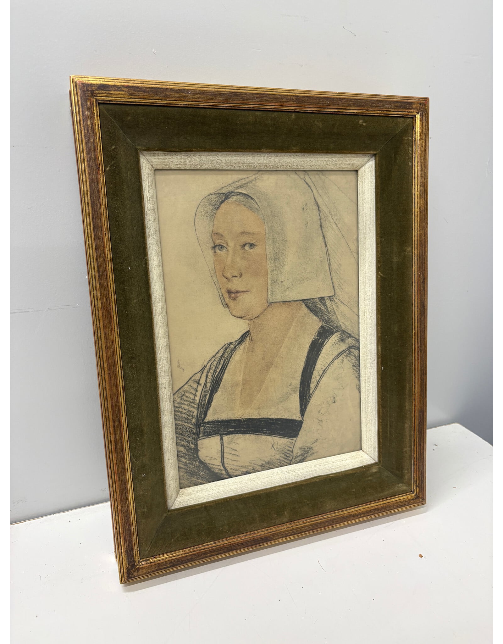 An Unknown Woman, framed print, Hans Holbein