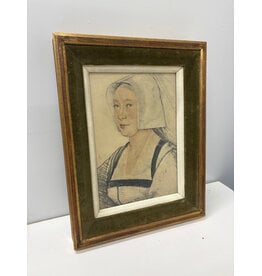 An Unknown Woman, framed print, Hans Holbein
