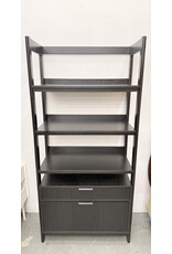 Black Reeded Bookshelf