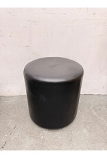 Black Leather Ottoman