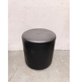 Black Leather Ottoman