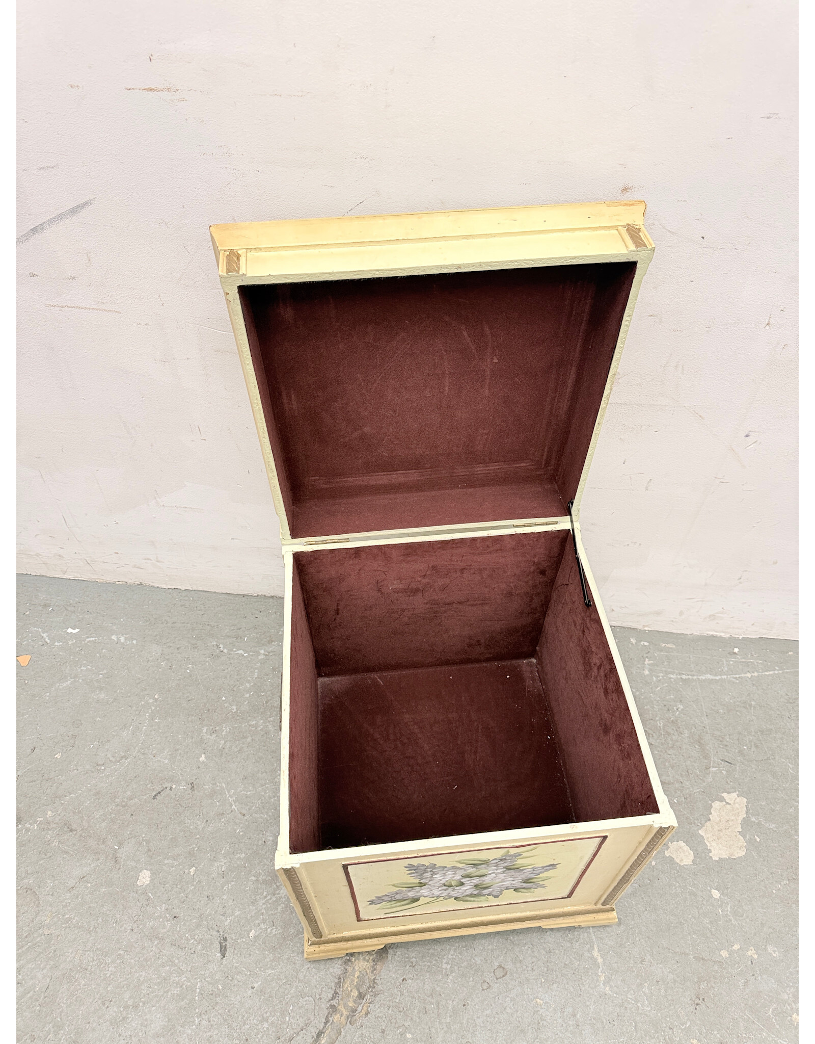 Vintage Floral Wooden Chest