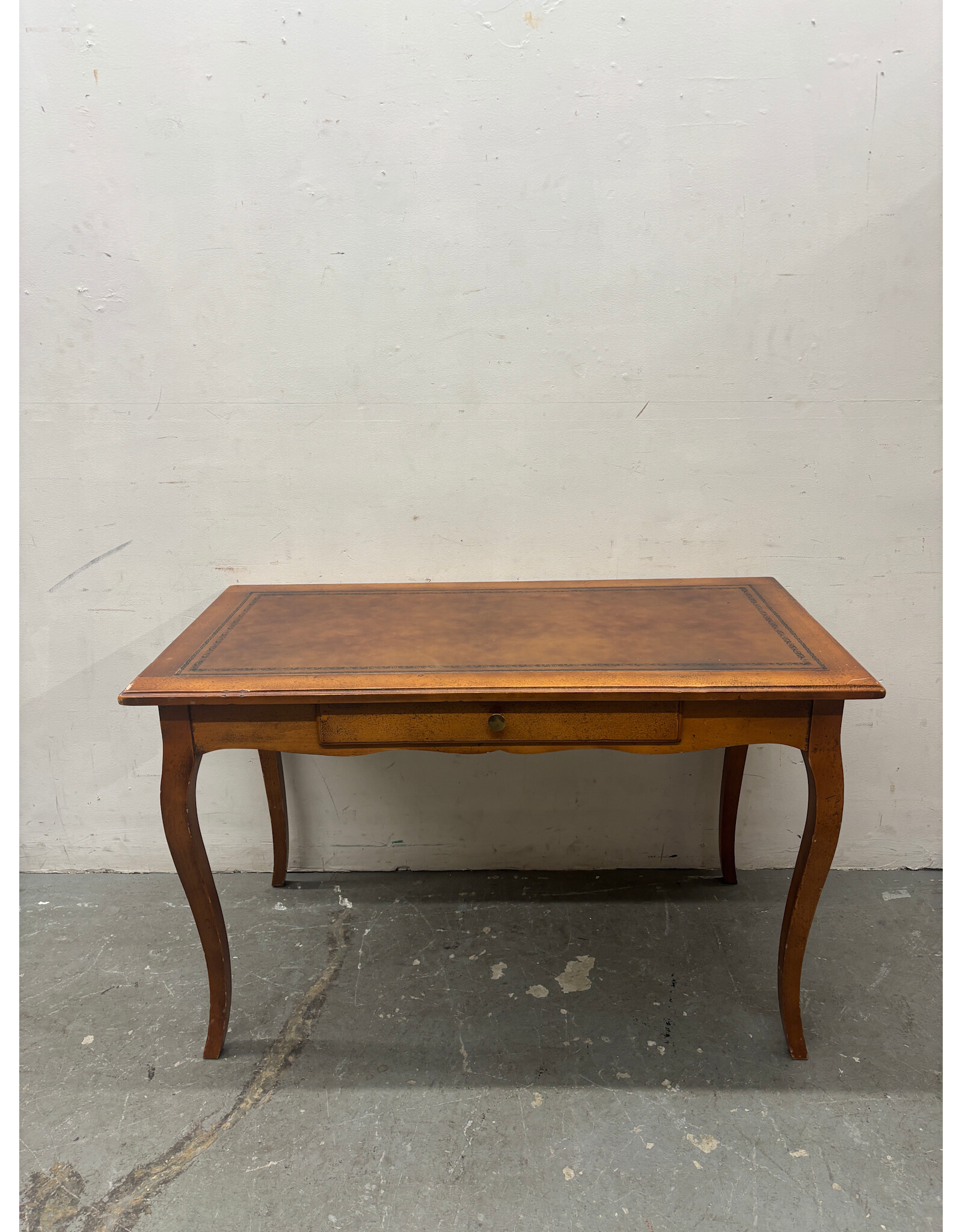 Bureau Plat French Style Desk with Leather Writing Pad