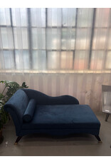 Safavieh Blue Velvet Chaise Lounge