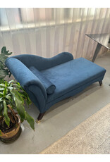 Safavieh Blue Velvet Chaise Lounge