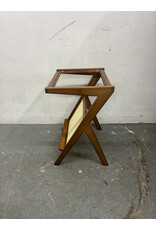 Rattan Accent Table w Display Shelf (Glass Missing)