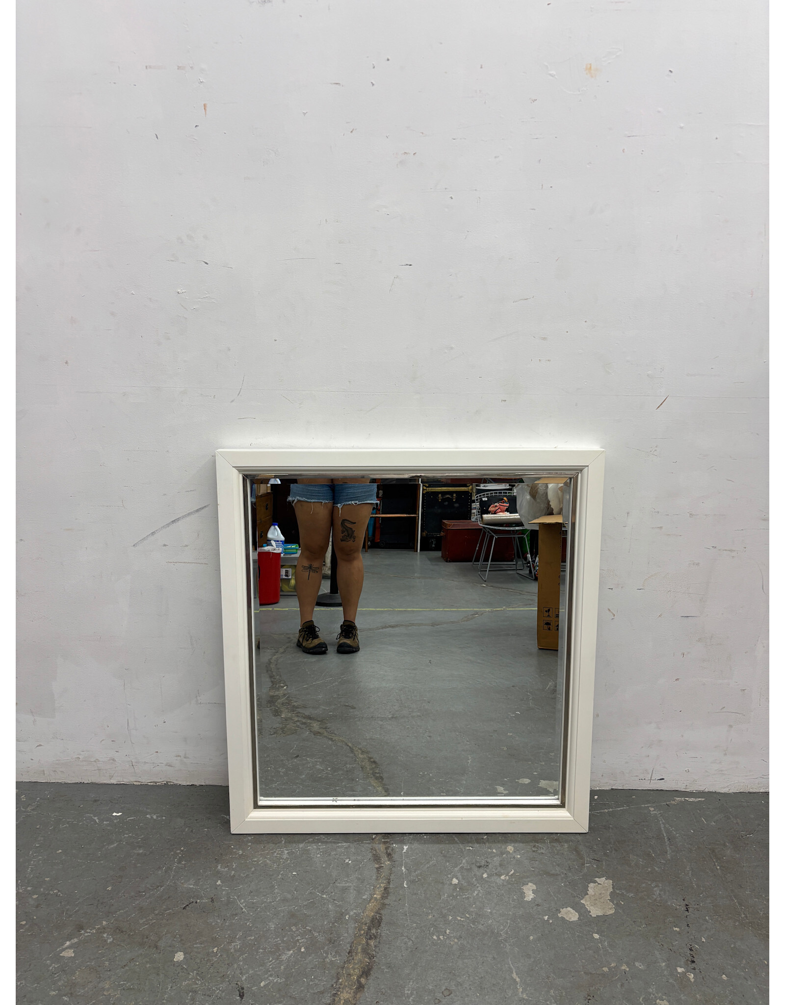 White Square Mirror