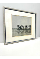 Serene House by A. M. Bertrand, framed textile art