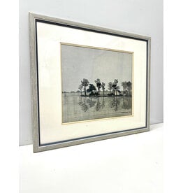 Serene House by A. M. Bertrand, framed textile art