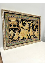 Framed Vintage Burmese Kalaga Tapestry