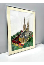 Cathedral of Zagreb, framed watercolor painting, sgnd Klabouch