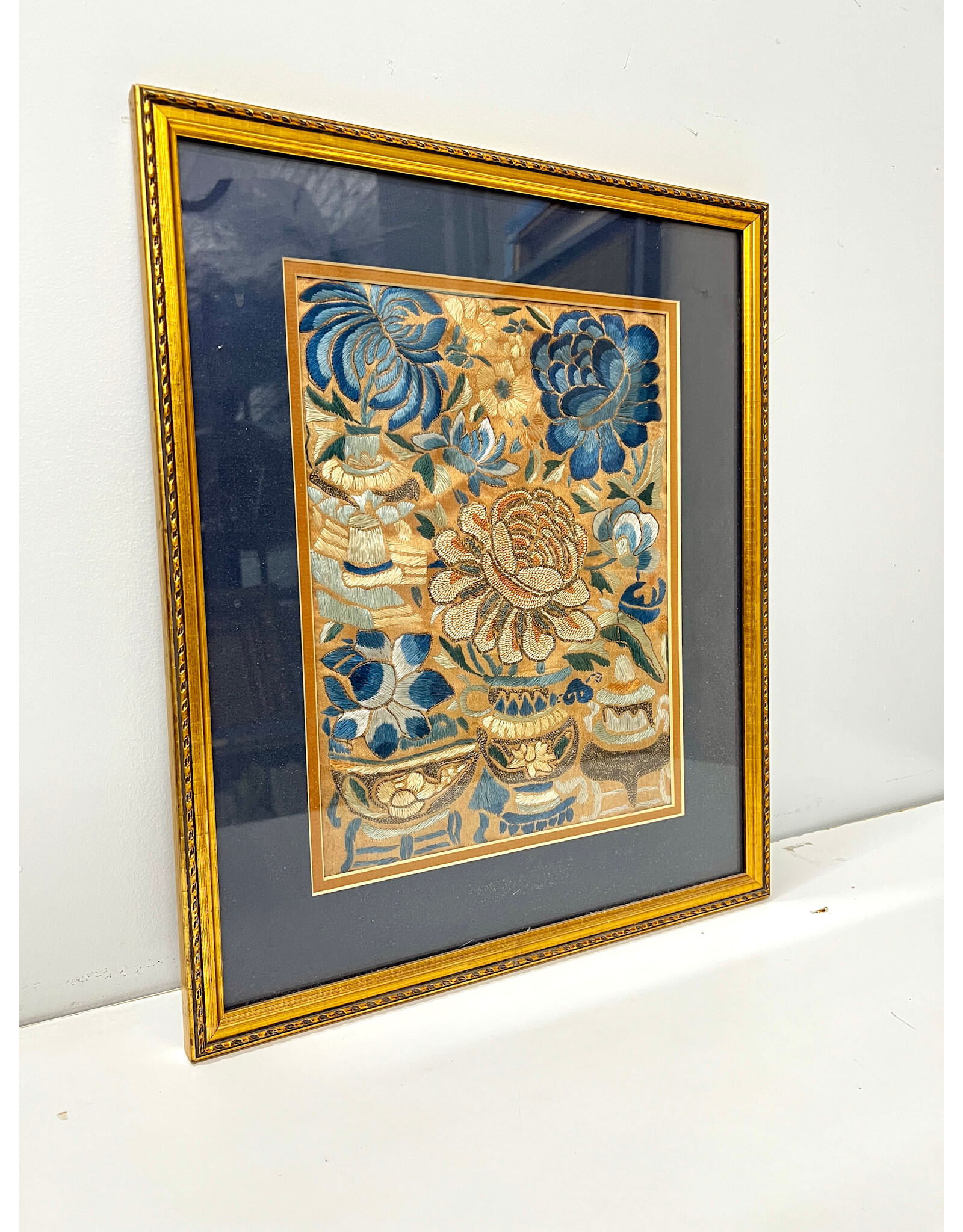Framed Antique Chinese Embroidery