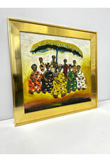 Framed African Mixed Media Folk Art