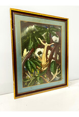 Framed Abstract Tropical Painting