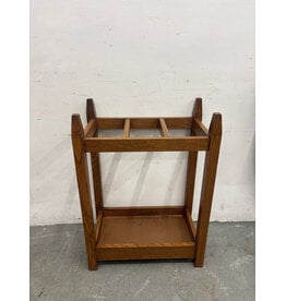 Arts & Crafts Style Umbrella Stand with Copper Base